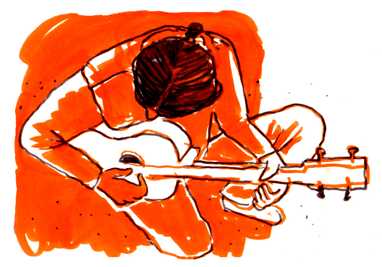 Illustration de Julien Cordier : guitariste